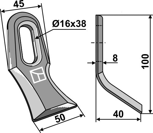 Y-blade 100x45mm