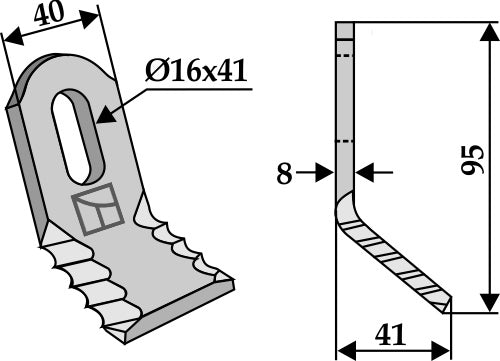Y-blade 95x40mm