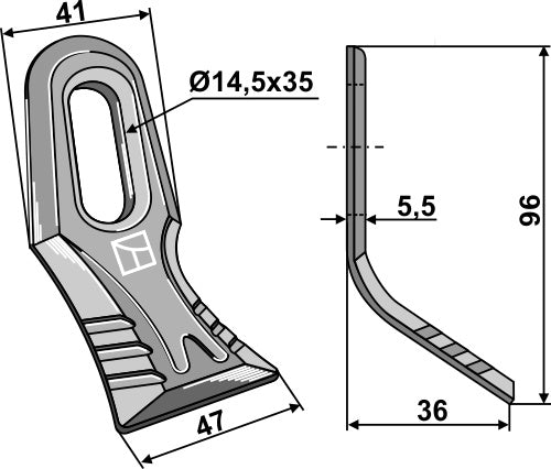Y-blade 96x41mm