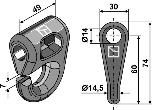 Shackle - quick change system