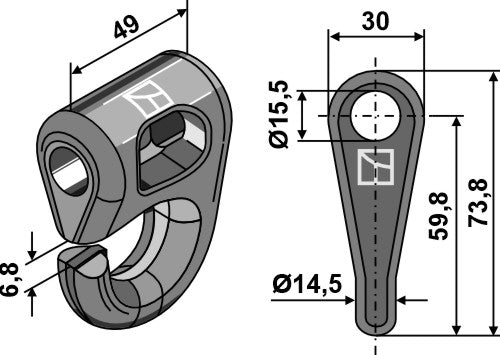 Shackle - quick change system