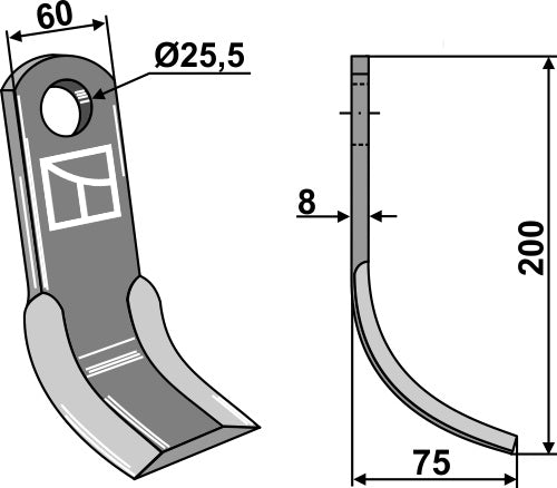 Y-blade 200x60mm