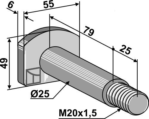 Bolt M20x1,5x104