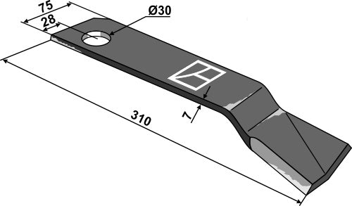 Mover-blade 310mm - right
