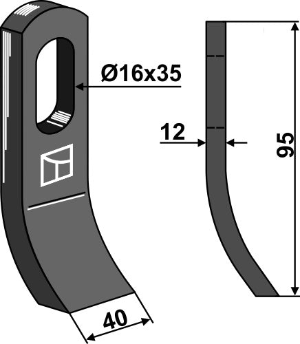 Flail 95x40mm