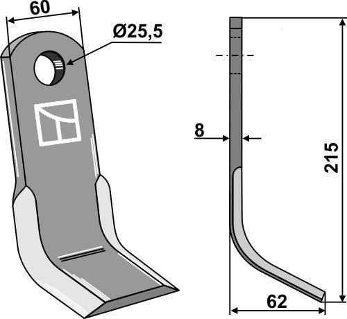 Y-blade 215x60mm