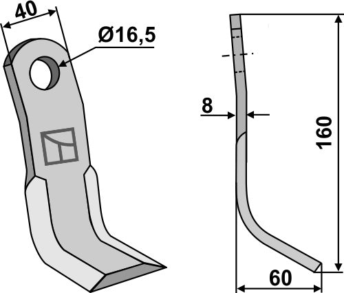 Y-blade 160x40mm