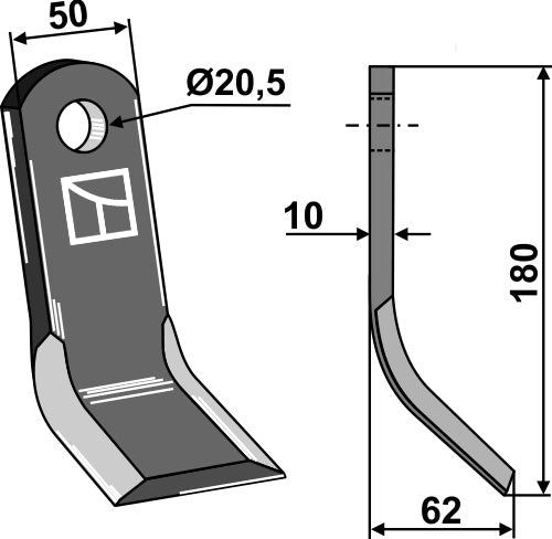 Y-blade 180x50mm