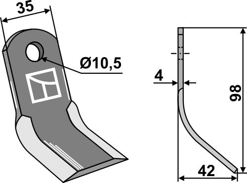 Y-blade 98x35mm