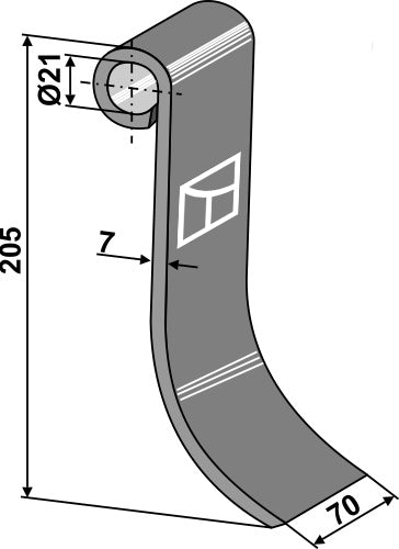 Flail 205x70mm