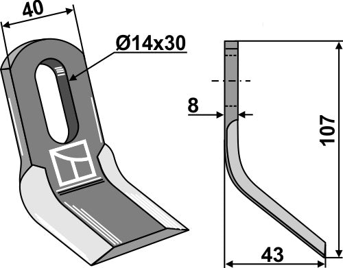 Y-blade 107x40mm