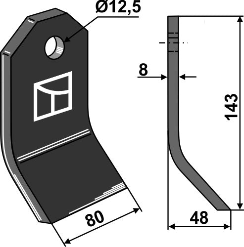 Flail 142x80mm