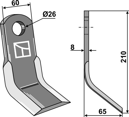 Y-blade 210x60mm