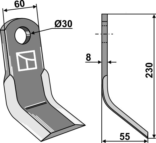 Y-blade 230x60mm