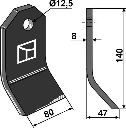 Flail 140x80mm