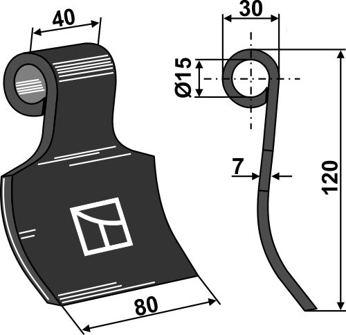 Flail 120x80mm