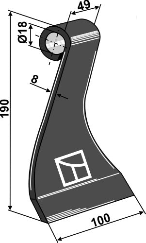 Flail 190x100mm