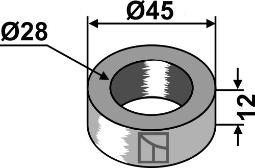 Washer Ø45x12xØ28