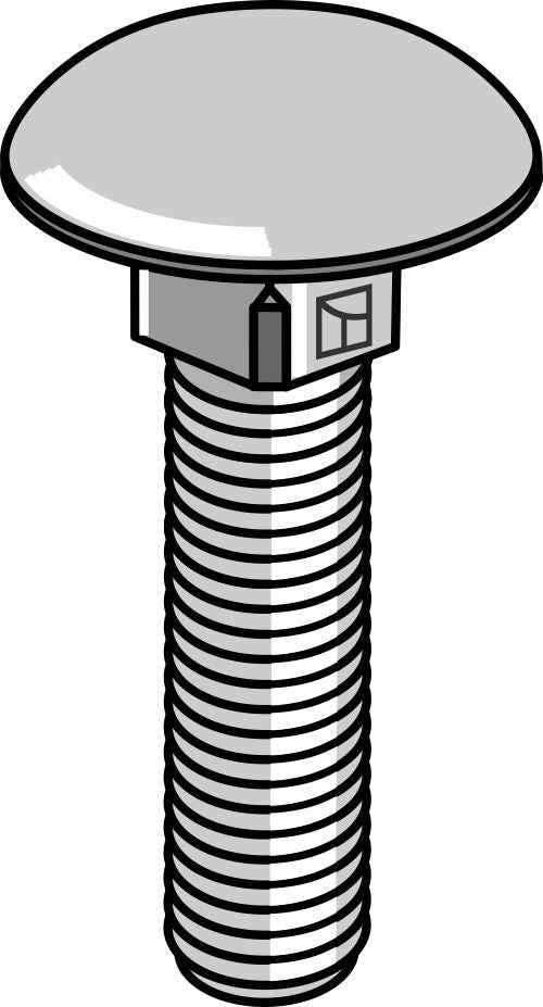 Saucer-head screw M6x1x30  - galvanized