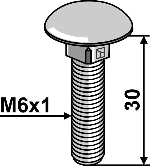 Saucer-head screw M6x1x30  - galvanized