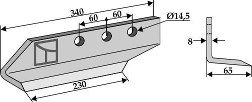 Trencher blade - left model