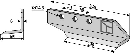 Trencher blade - right model