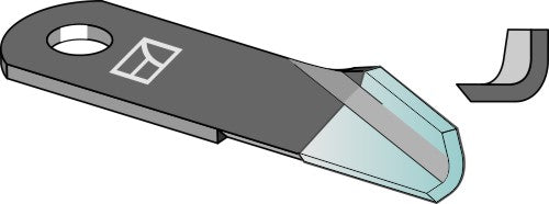 Straw chopper flail blade right  - DURAFACE