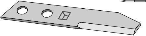 Straw chopper flail blade