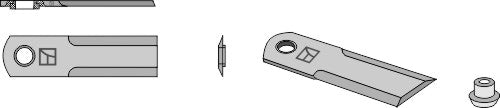 Straw chopper flail blade