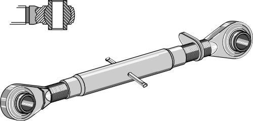 Top-links with hardened tie-rod M20x2,5