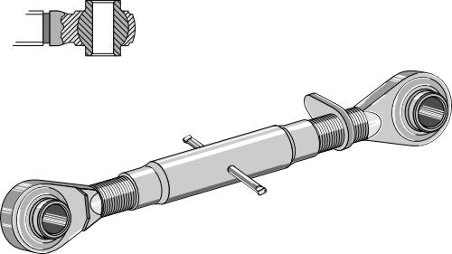 Top-links with hardened tie-rod M27x3