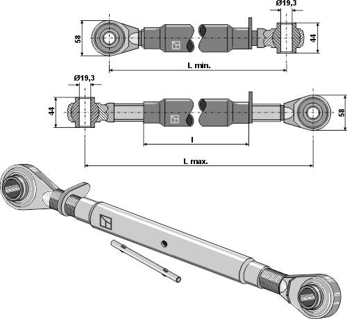 Top-link M30x3,5 standard