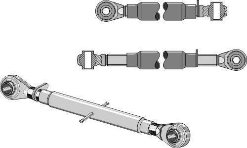 Top-link with hardened tie-rod M30x3,5