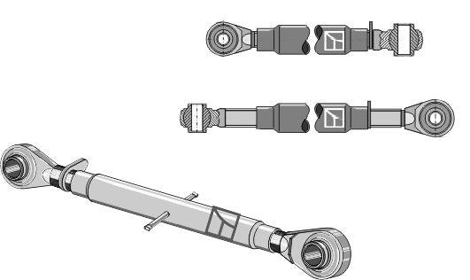 Top-links with hardened tie-rod M30x3,5