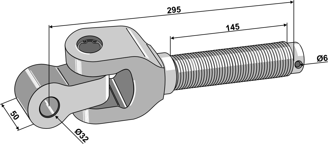Swivelling tie-rod 1 3/4