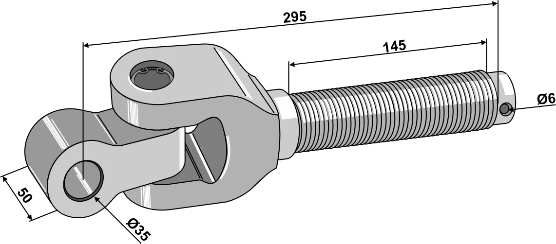 Swivelling tie-rod 1.3/4