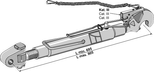 Compl. top-link with swivelling tie-rod Ø25,4
