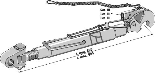 Compl. top-link with swivelling tie-rod Ø37