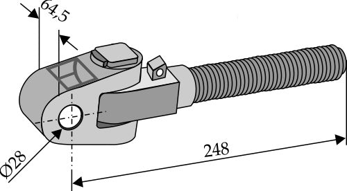 Swivelling tie-rod M30x3mm