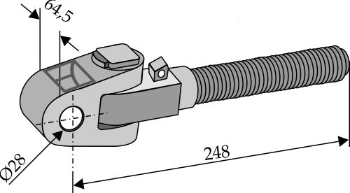 Swivelling tie-rod M36x3mm