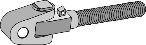 Swivelling tie-rod M36x3mm