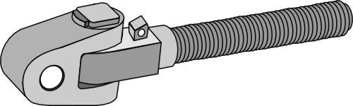 Swivelling tie-rod - M30x3 right thread