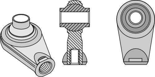 Ball joint terminals for top-links wtih M 27 x 2 internal screw thread