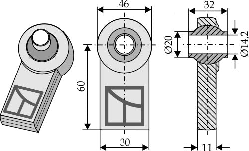 Ball joint terminals for lower-links to be welded