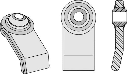 Ball joint terminals for lower-links to be welded