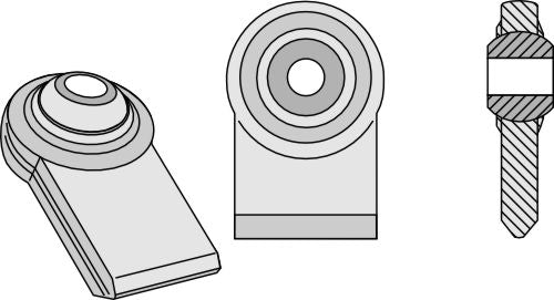 Ball joint terminals for lower-links to be welded