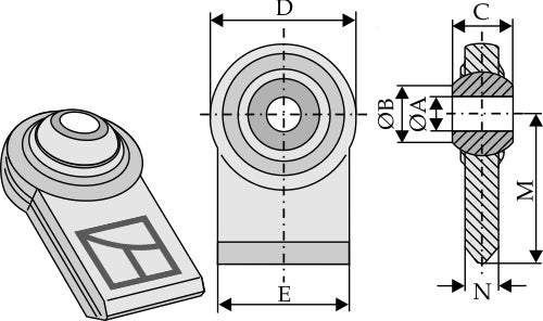 Ball joint terminals for lower-links to be welded
