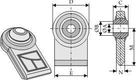 Ball joint terminals for lower-links to be welded