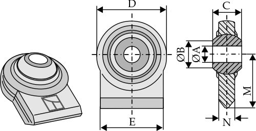 Ball joint terminals for lower-links to be welded