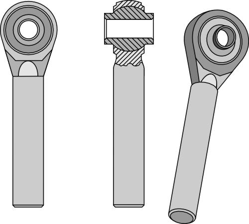 Ball joint terminal with round stem